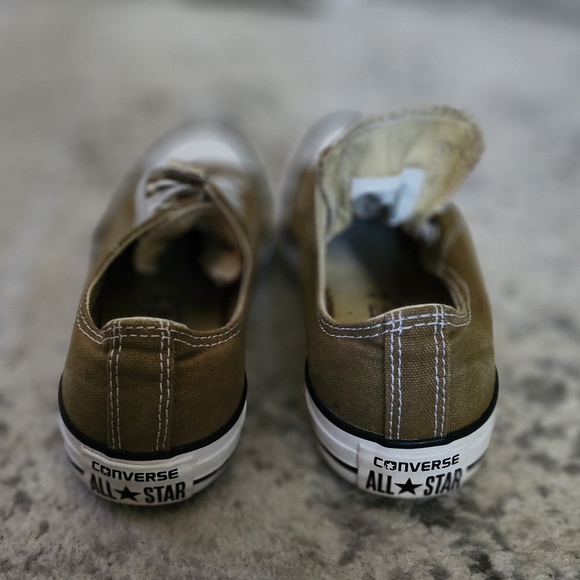 Olive Green Converse Sneakers - Picture 4 of 6